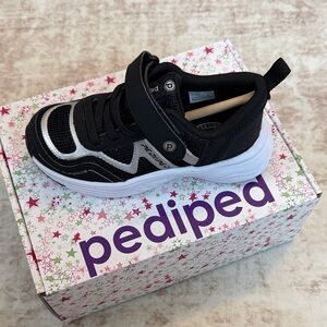 Pediped Black and White Kids Sneakers